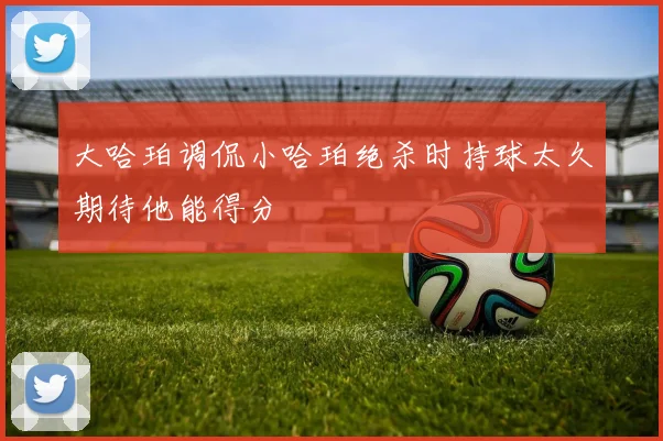 大哈珀调侃小哈珀绝杀时持球太久期待他能得分
